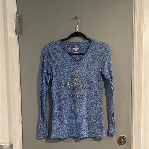Ariat Fitted Blue Long Sleeve T-Shirt‎ Size M